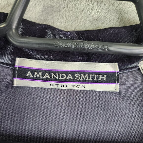 Womens Vintage Velvet Amanda Smith Shirt Button-Up Stretch Long Sleeve Size XL - Picture 6 of 12